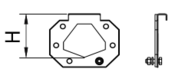 Modular Slot Drain End Plate, End Plate w/50 mm Outlet, Seal Rubber